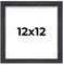 Square Shadow Box 3/4" Depth Black Picture Frame - UV Acrylic, Backing, Hanging Hardware